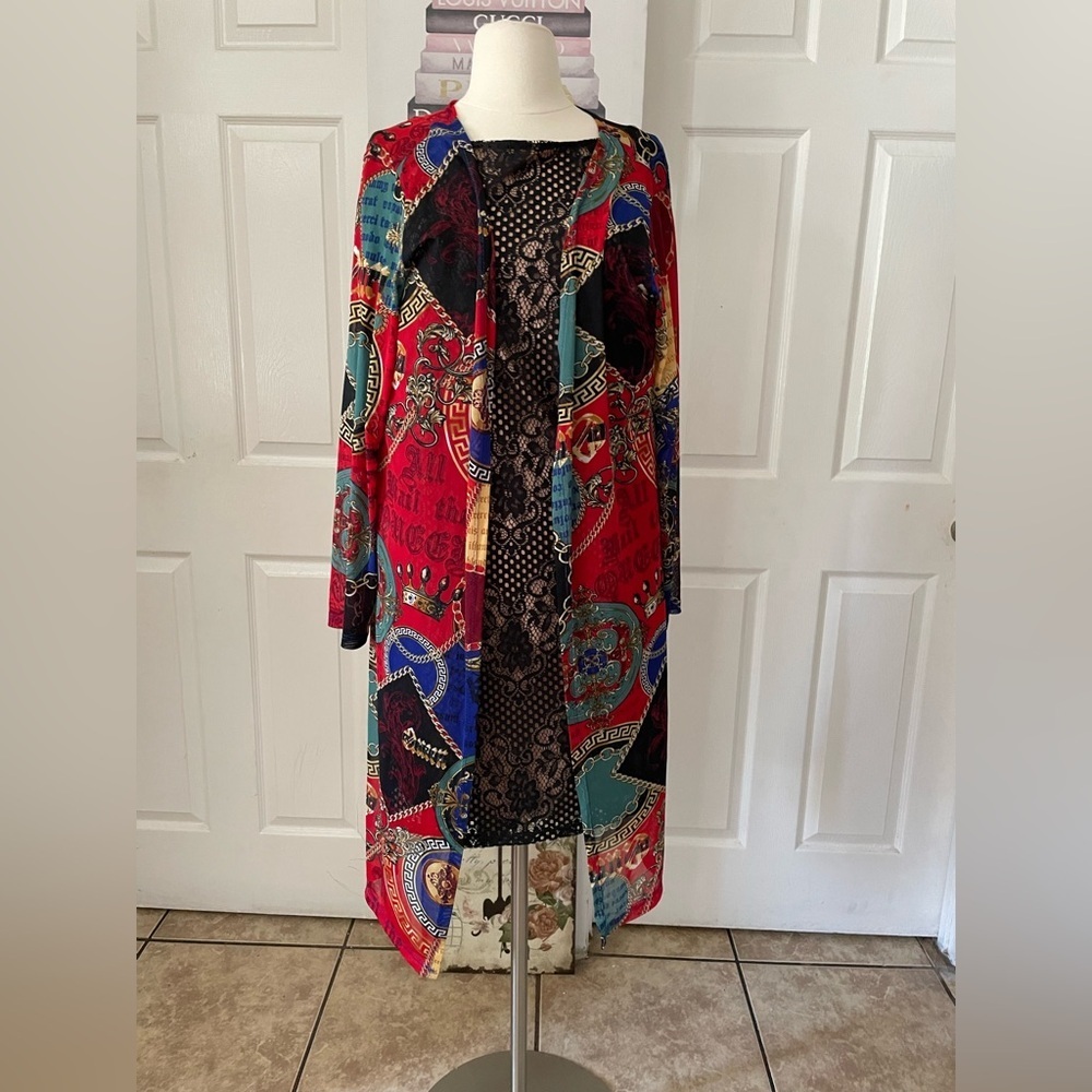 RETRO NYC Multicolor Patterned Garment Size M - Picture 8 of 9